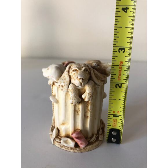 Harmony Kingdom Nic Nac Paddy Whack 4 Dogs in Dust Bin UKMade BoxFigurine NO BOX - Picture 3 of 12